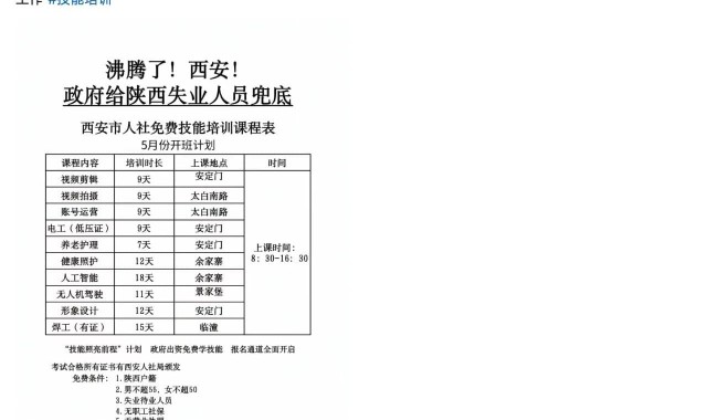 新球体育-笑疯了！西安给失业人员免费培训，评论区太扎心，一点面子都不留